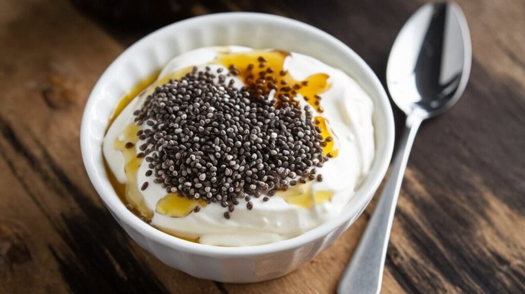 chia seeds and greek yogurt​