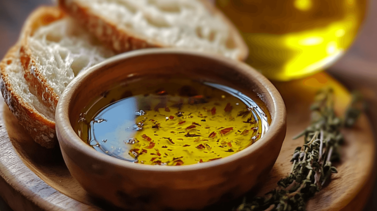 Olive Oil Dip with Warm Bread