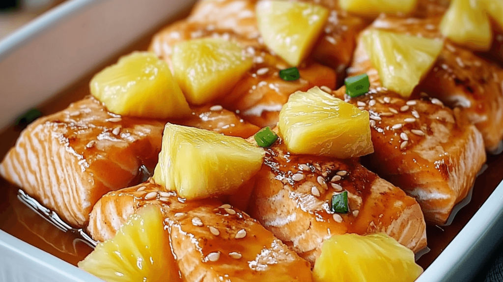 healthy Honey Pineapple Salmon recipe