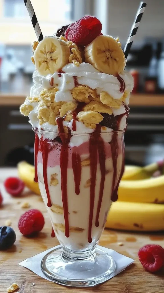 healthy Banana Split Milkshake Ingredient