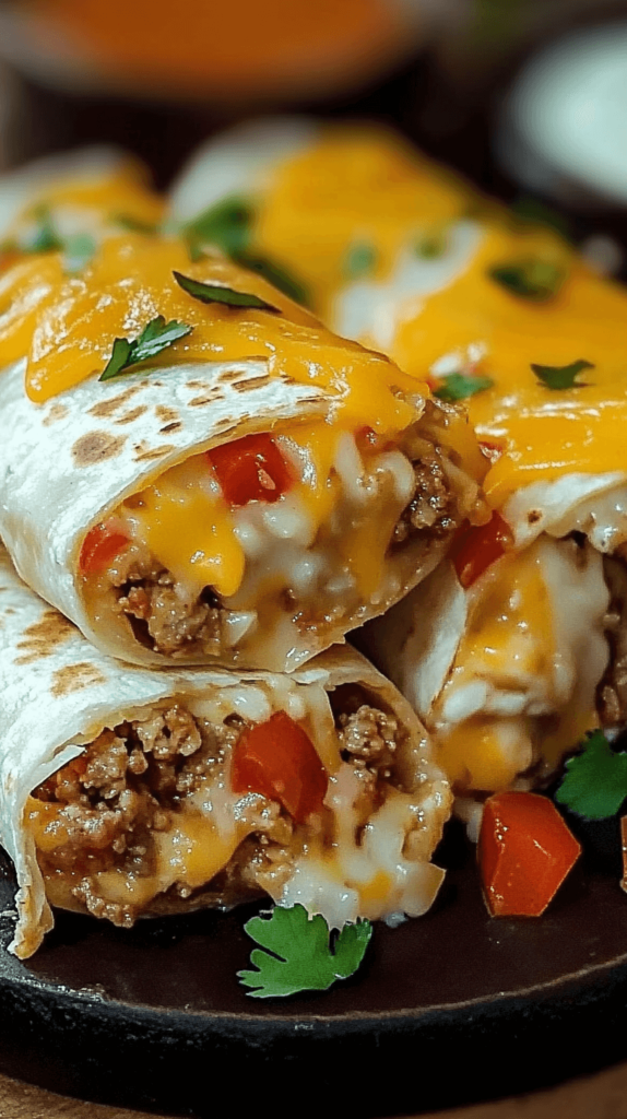 Cheesy Beefy Burritos