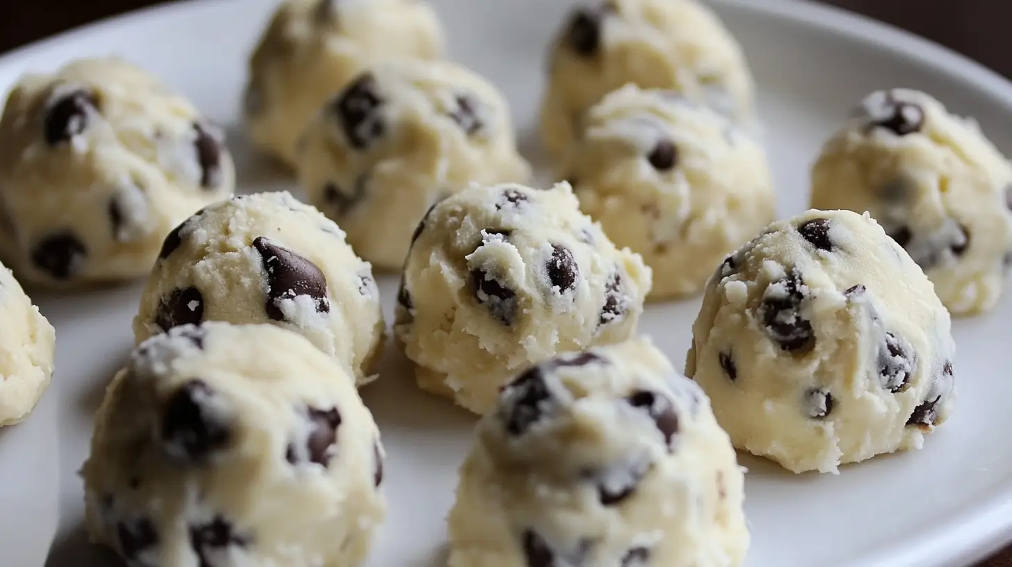 healthy Chocolate Chip Cottage Cheese Cookie Dough Bites