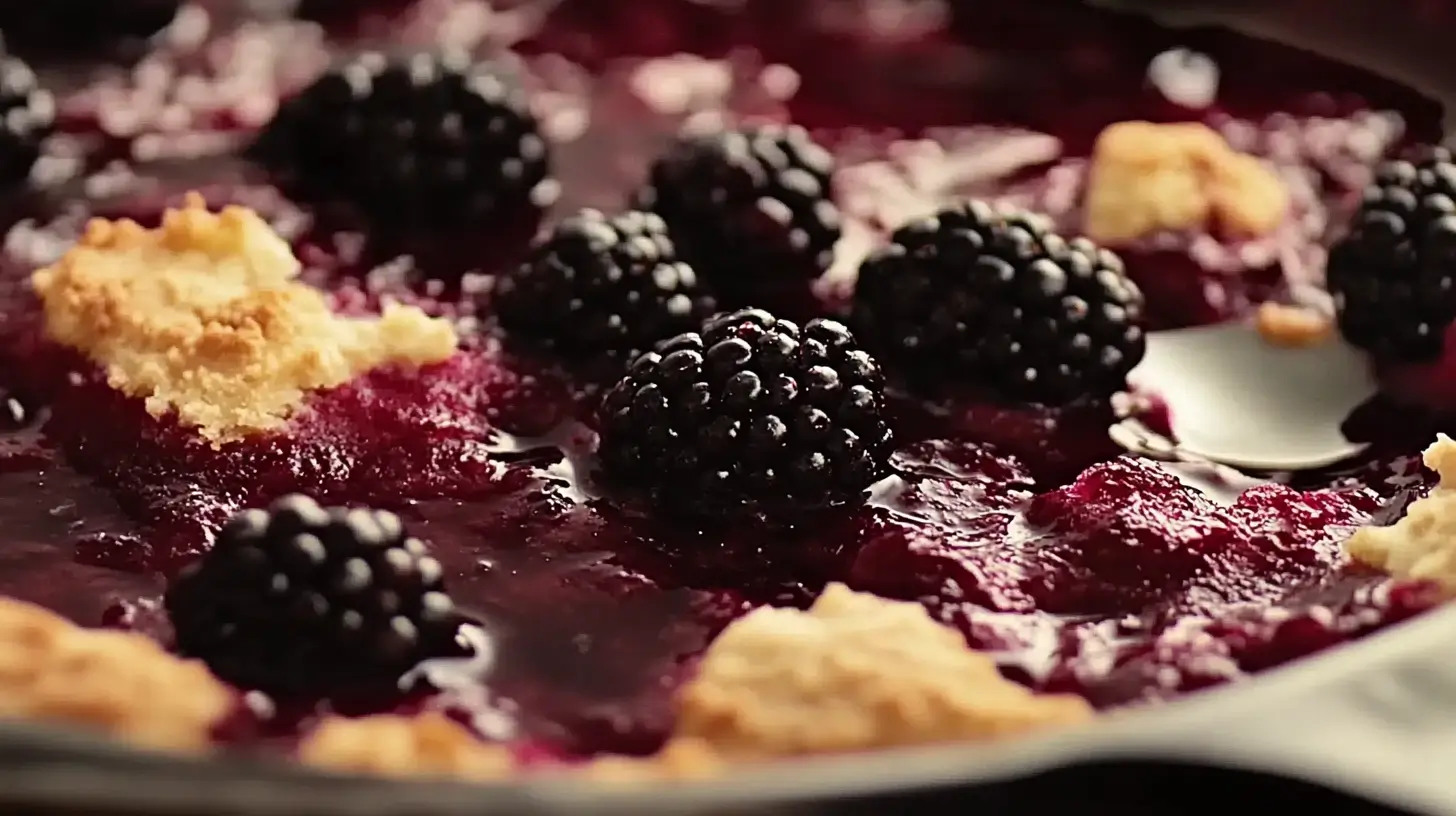 healthy Warm Sweet Blackberry Cobbler