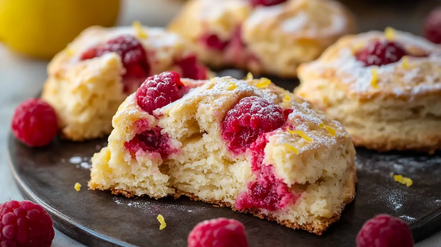 Ridiculously Easy Lemon Rhubarb Scones