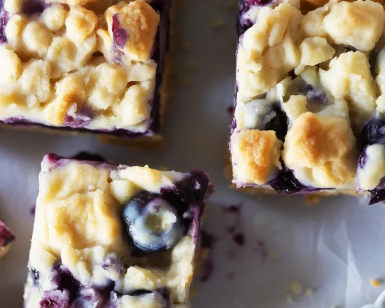 Delicious Blueberry Crumb Bars with buttery crust and crumble topping