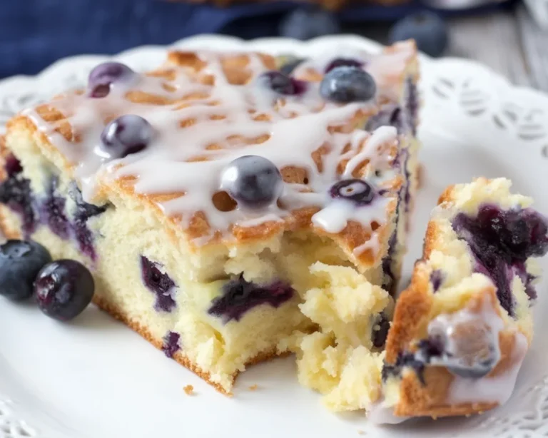 Delicious Blueberry Streusel Coffee Cake with cinnamon streusel topping and fresh blueberries.