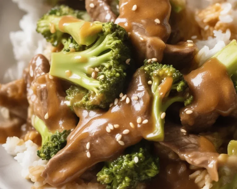 Delicious Chinese Beef and Broccoli stir fry with savory brown sauce and tender beef