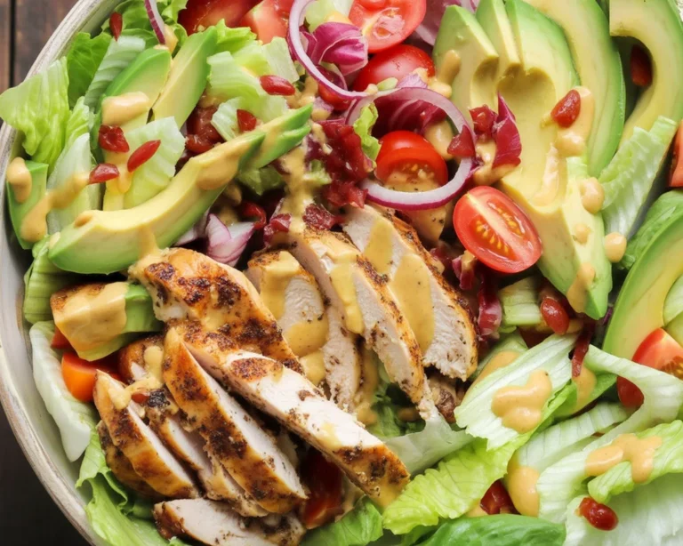 Chopped Chicken Salad with Honey Mustard, featuring fresh greens and vibrant vegetables.