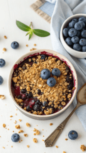 Healthy Blueberry Crisp