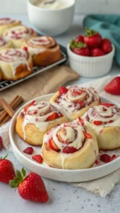 Strawberry Cheesecake Cinnabon Rolls