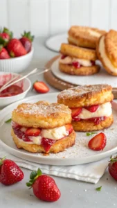 Fried Strawberry Cheesecake Sandwiches