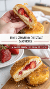 Fried Strawberry Cheesecake Sandwiches