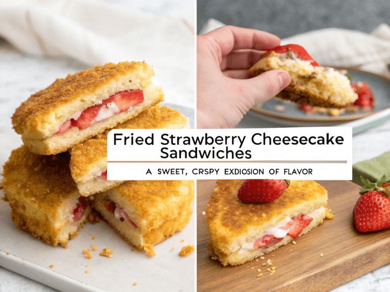 Fried Strawberry Cheesecake Sandwiches