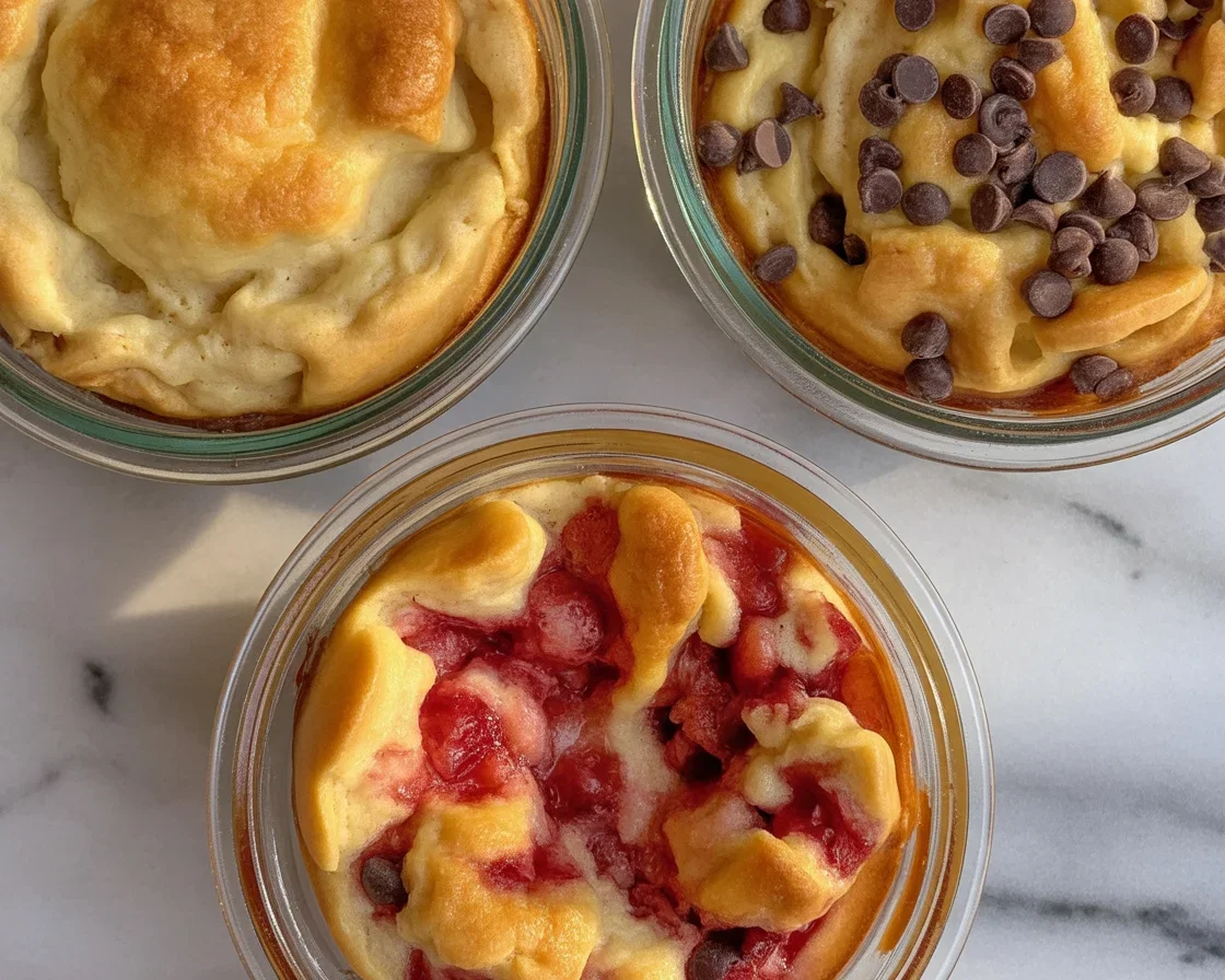 Delicious Baked Protein Pancake Bowls made for meal prep with high protein content.