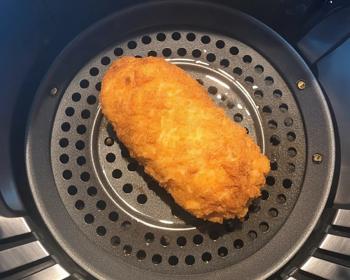 Delicious Air Fryer Chicken Kiev with a crispy coating and herb butter filling