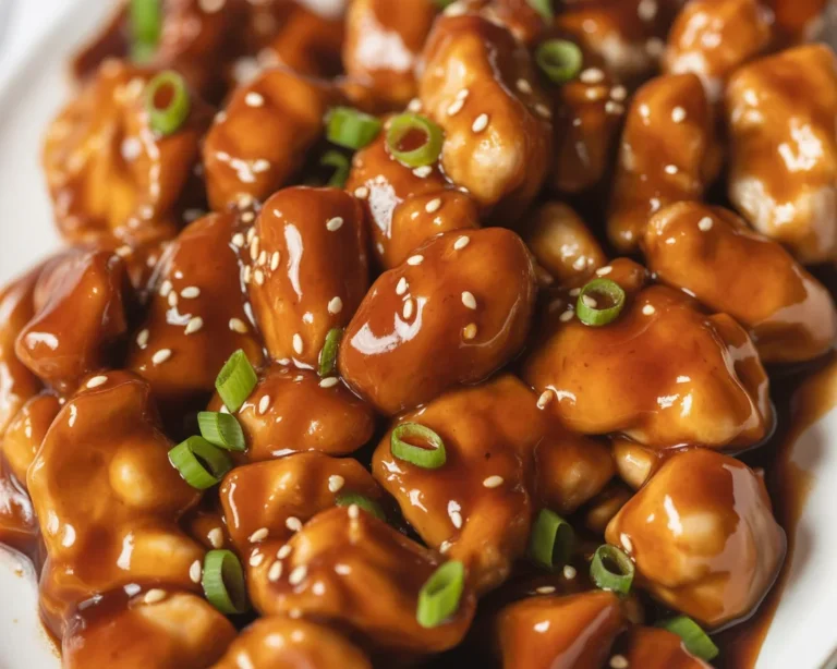 Delicious Easy Honey Sesame Chicken with crispy chicken and sweet sesame sauce.