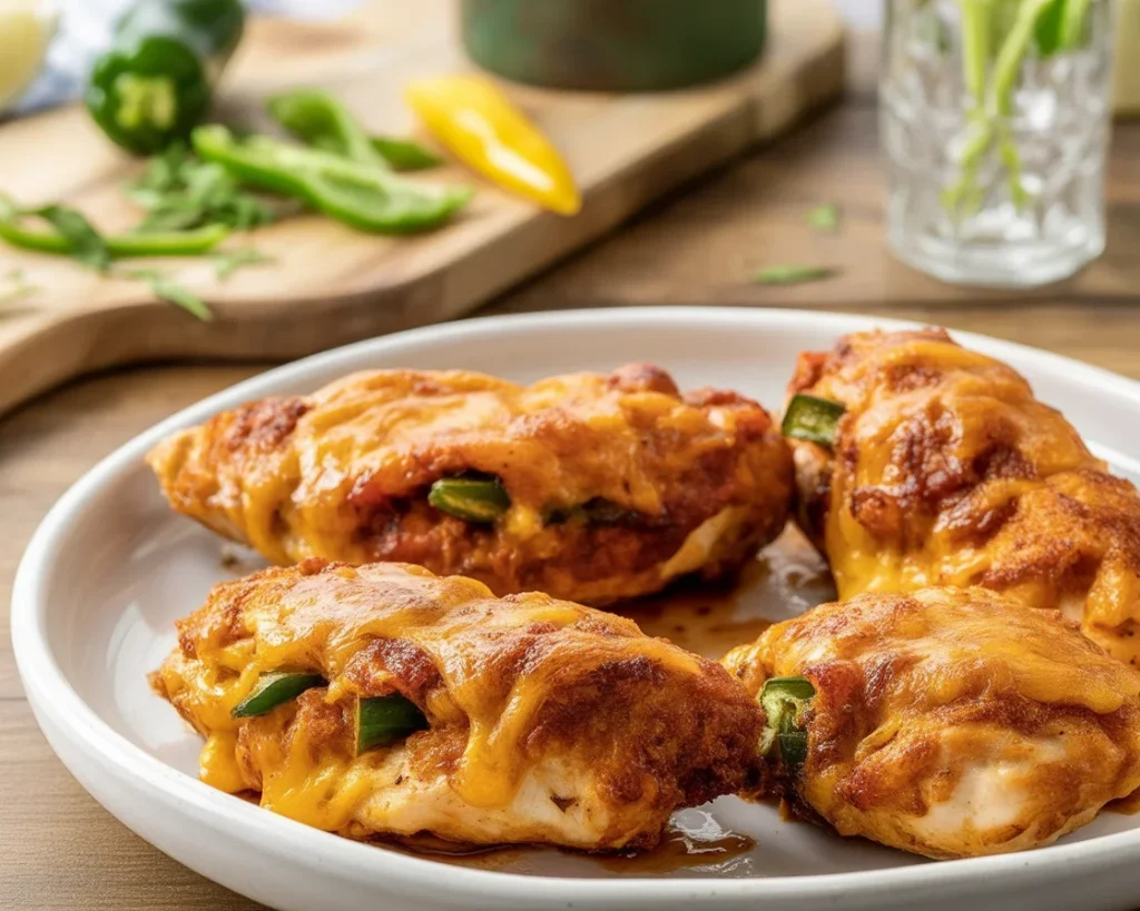 Juicy Mexican-Style Air Fryer Stuffed Chicken Breasts with spicy veggie filling.
