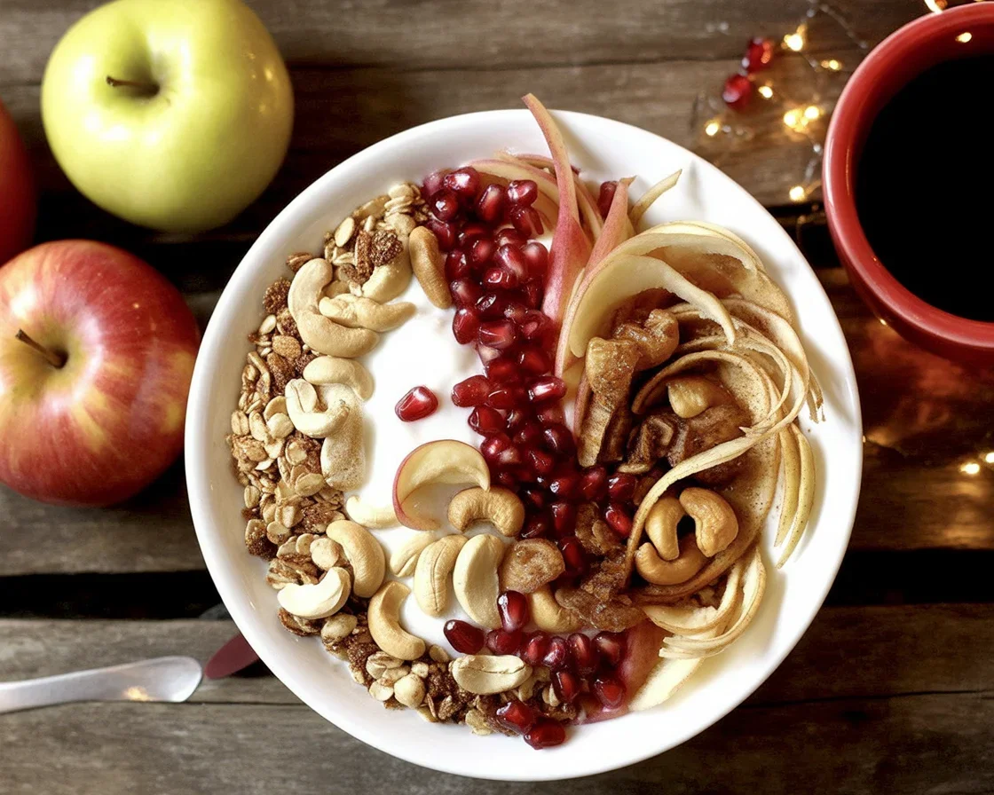 3-Minute Yogurt Breakfast Bowl with fruits and grains in a bowl.