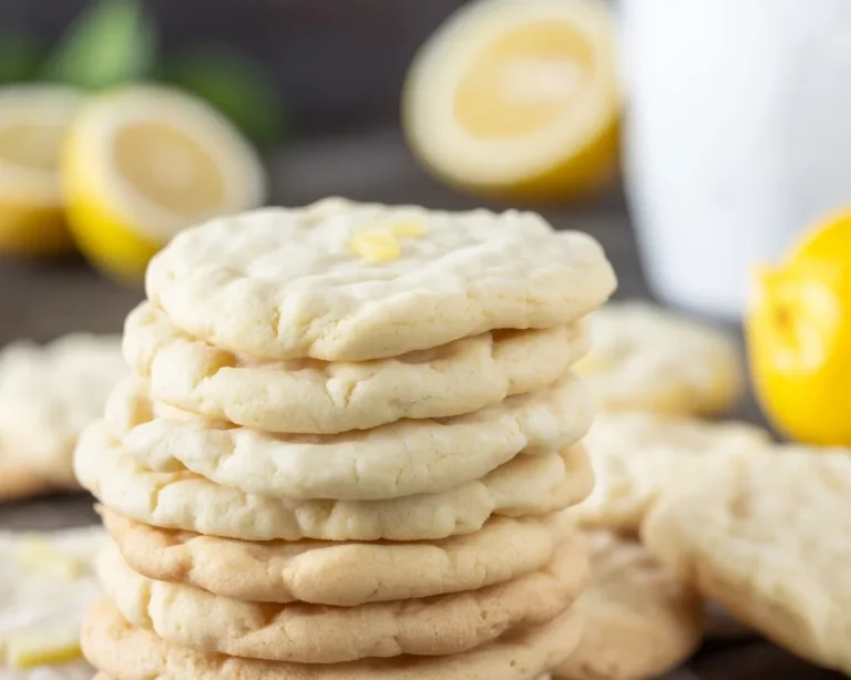 Delicious soft and chewy Almond Flour Lemon Cookies with tangy lemon flavor, gluten-free.