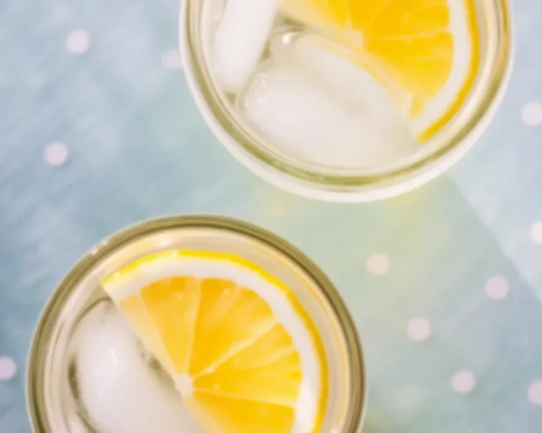 Refreshingly sweet gourmet lemonade served in a glass with lemon slices and mint leaves.