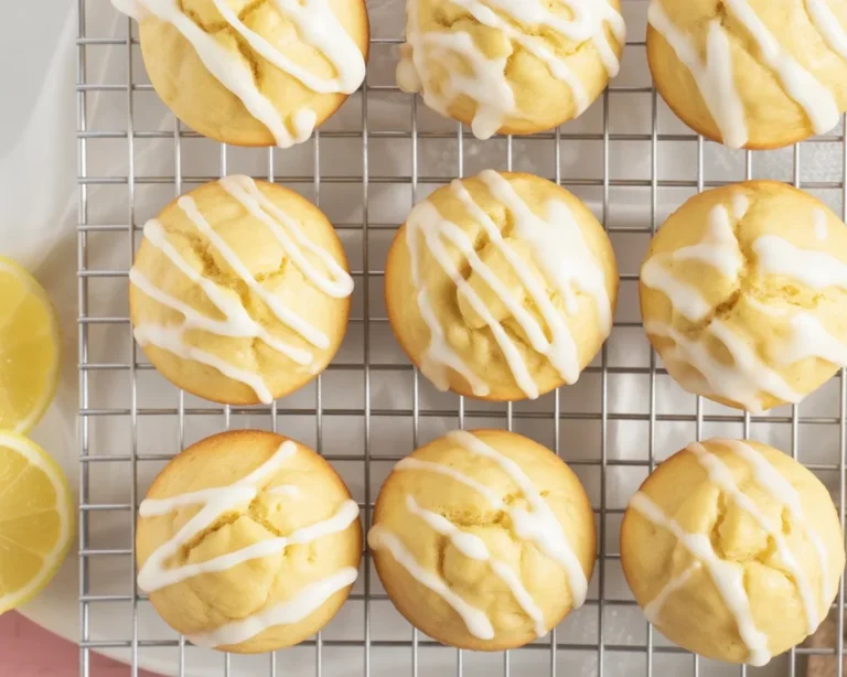 Moist Lemon Greek Yogurt Muffins with fresh lemon zest and juice.