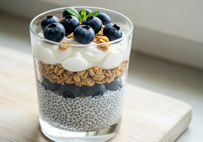 chia seed pudding and greek yogurt