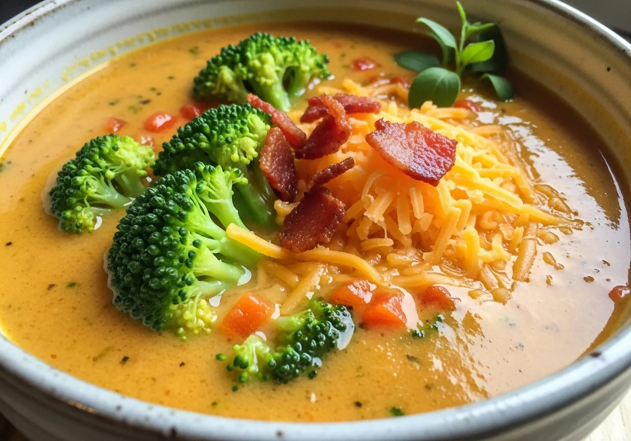 High Protein Broccoli Cheddar Soup