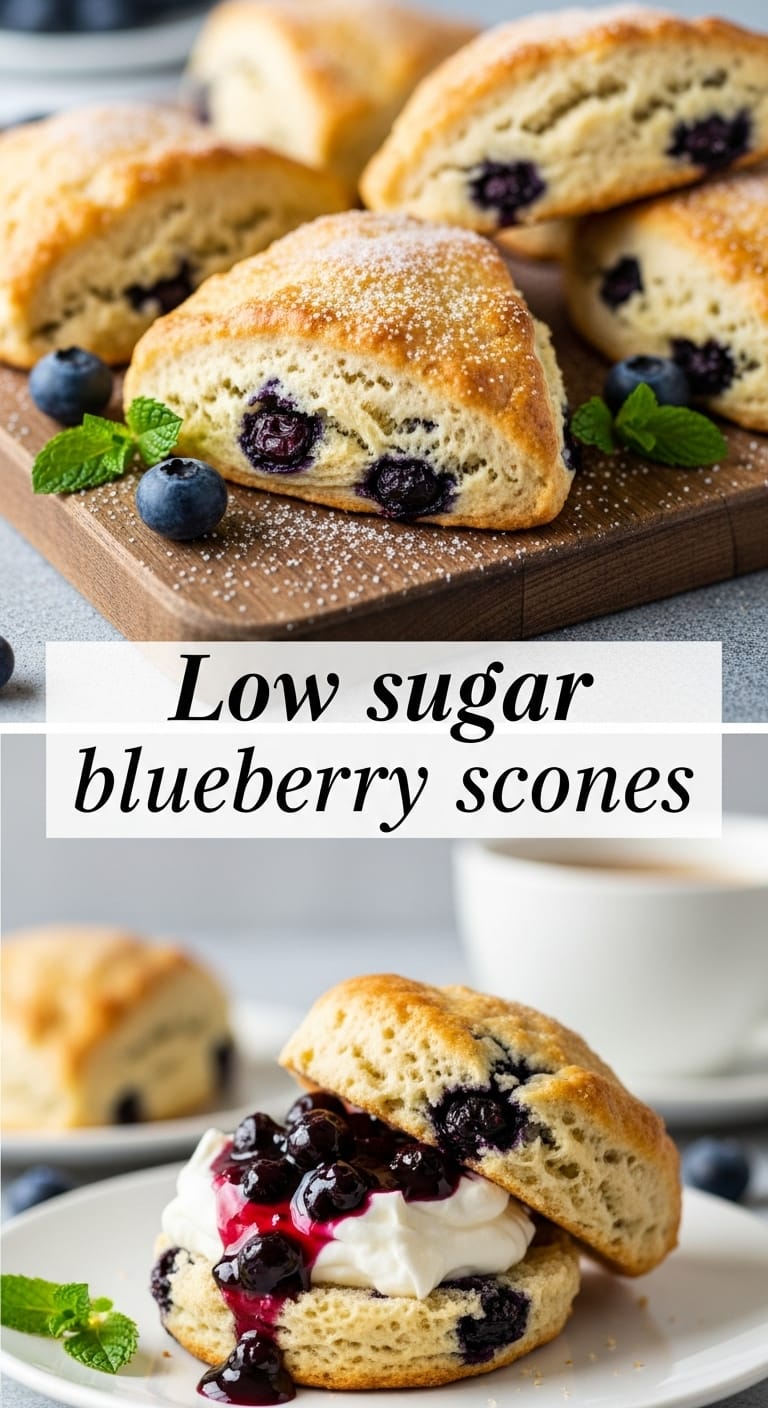 Low Sugar Blueberry Scones: 5 Delicious Recipes for a Guilt-Free Treat - Pinterest Image