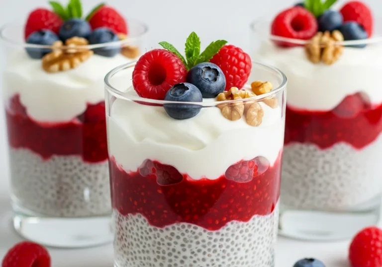 low carb chia pudding with greek yogurt