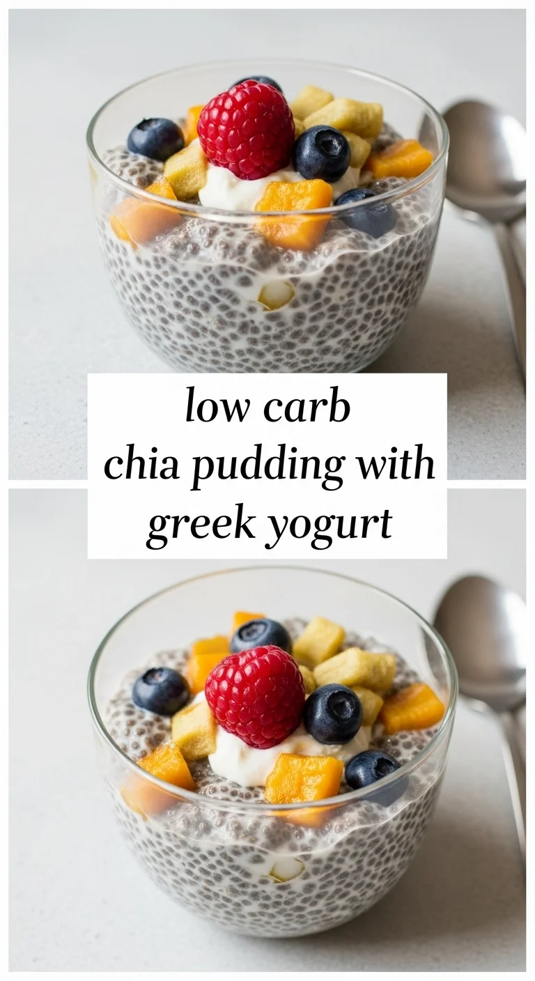 low carb chia pudding with greek yogurt: 7 Essential & Delicious Recipes for a Healthy Start - Pinterest Image