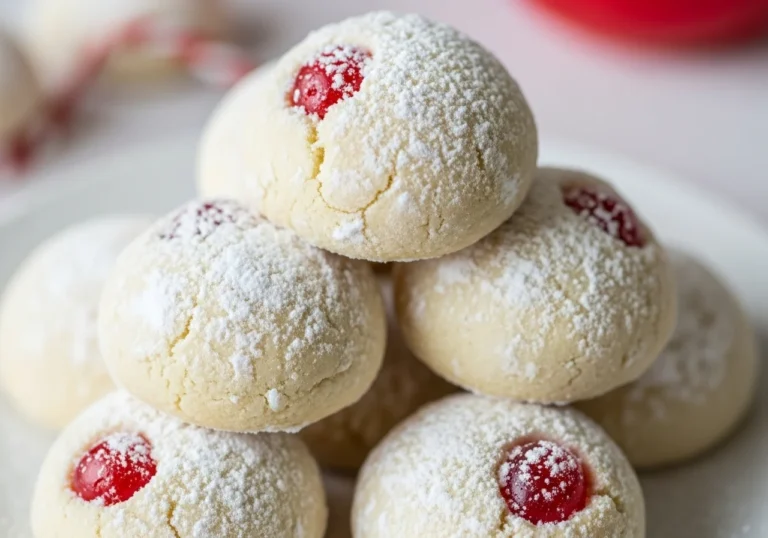 Cherry Snowball Cookies