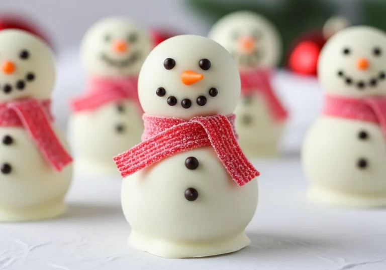 Desserts with a Twist Save See recipe No-Bake Snowman Truffles