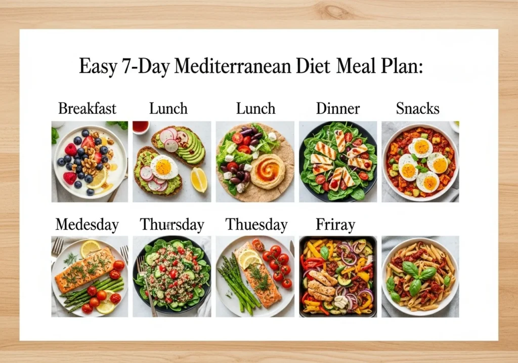easy Mediterranean diet meal plan 7 days
