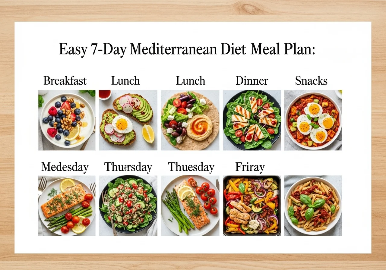 easy Mediterranean diet meal plan 7 days
