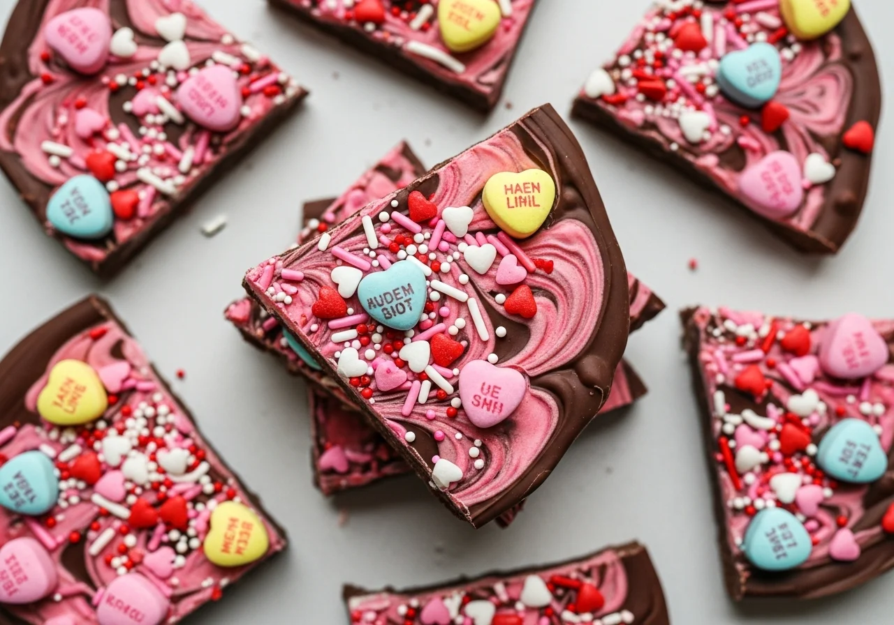 Easy Valentine's Day Chocolate Bark