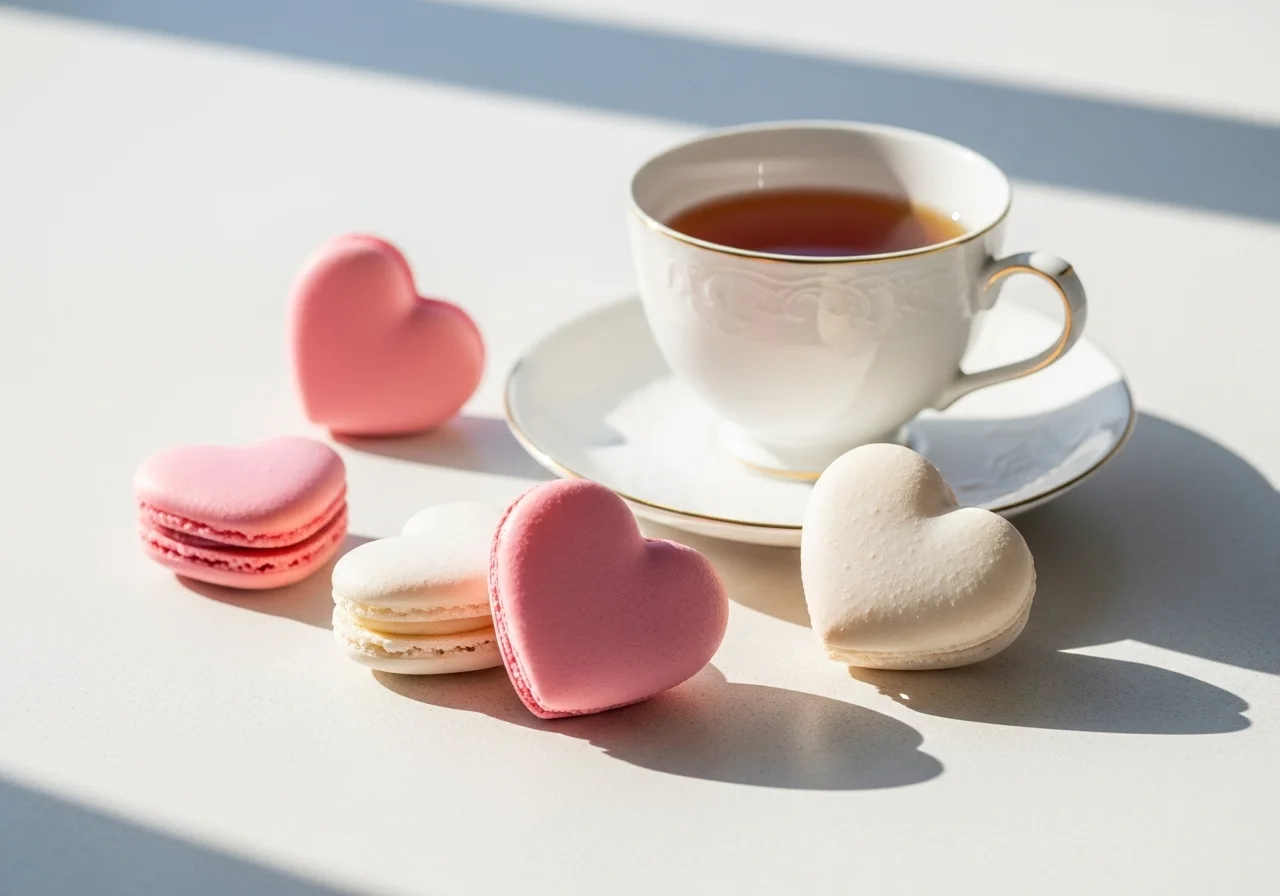 Heart-Shaped Macarons
