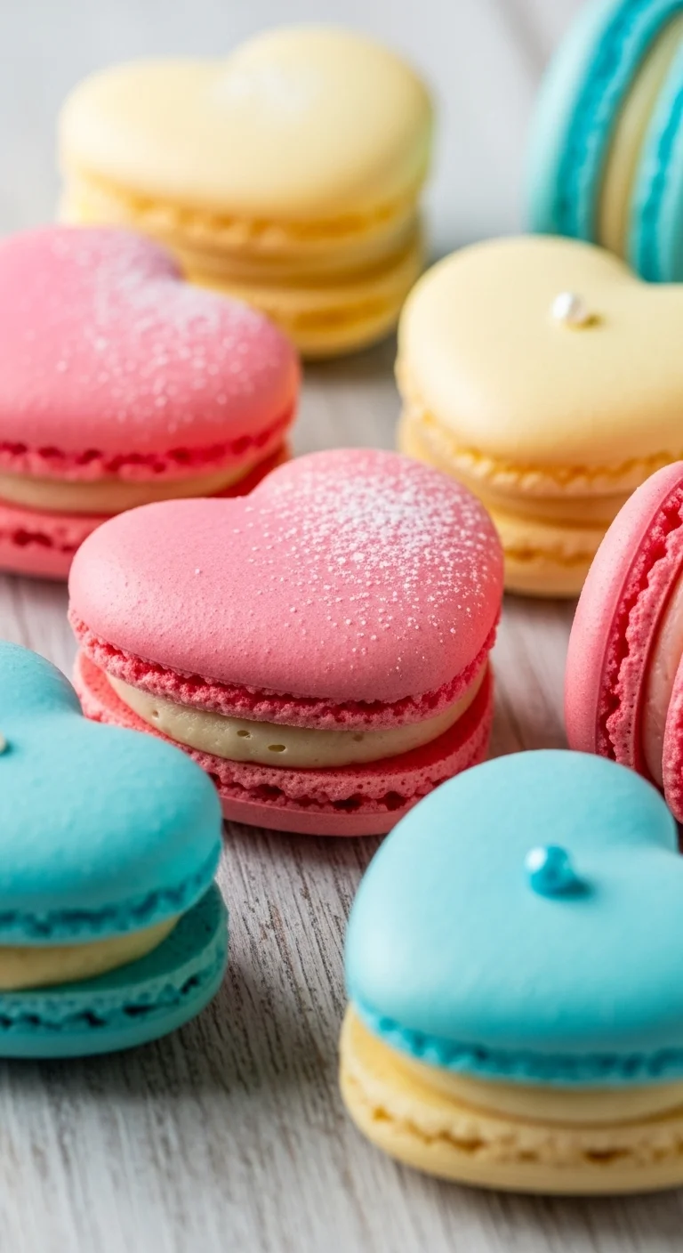 Heart-Shaped Macarons (French Method for Perfect Feet & Shells) - Image 1
