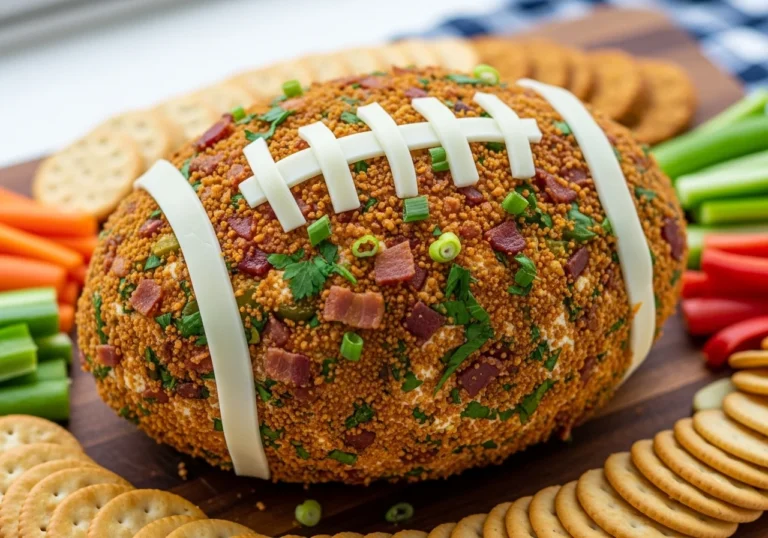 Jalapeno Popper Football Cheese Ball