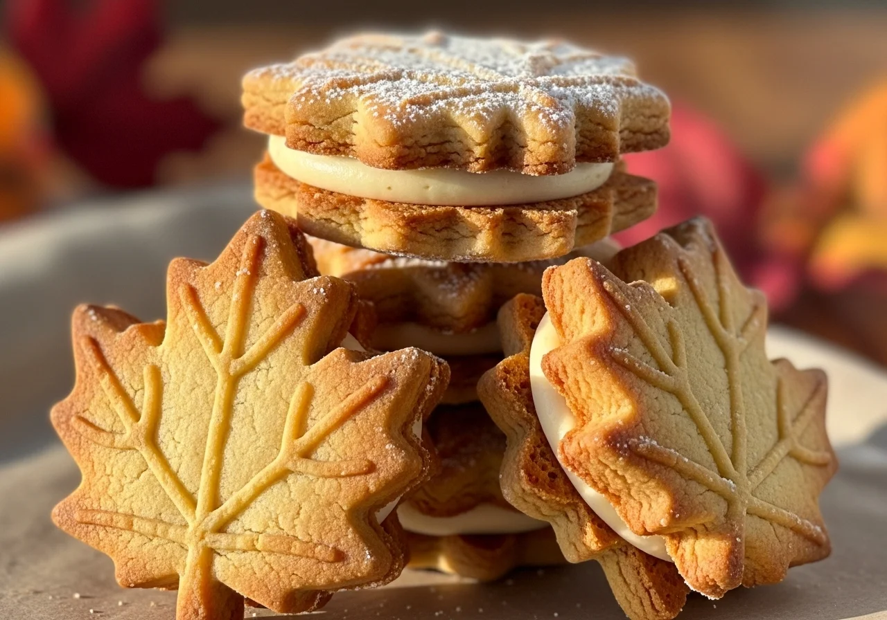 Maple Leaf Sandwich Cookies