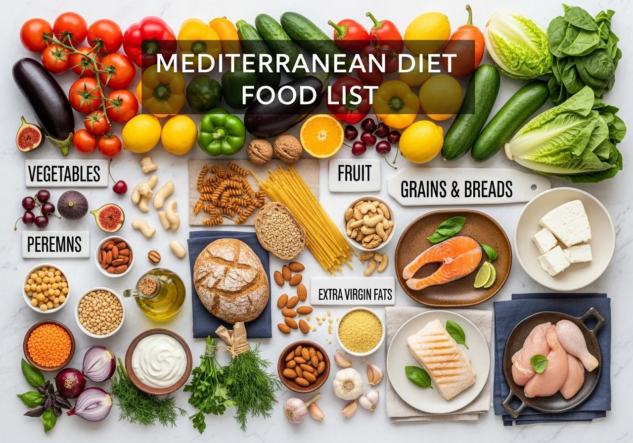 Mediterranean diet food list pdf