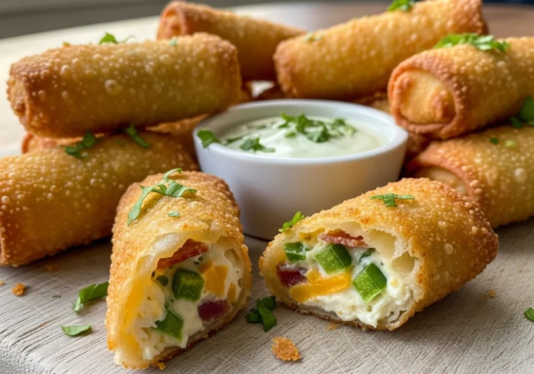 Tasty Finger Food Mini Jalapeno Popper Egg Rolls