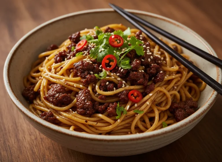 Asian Ground Beef Noodles
