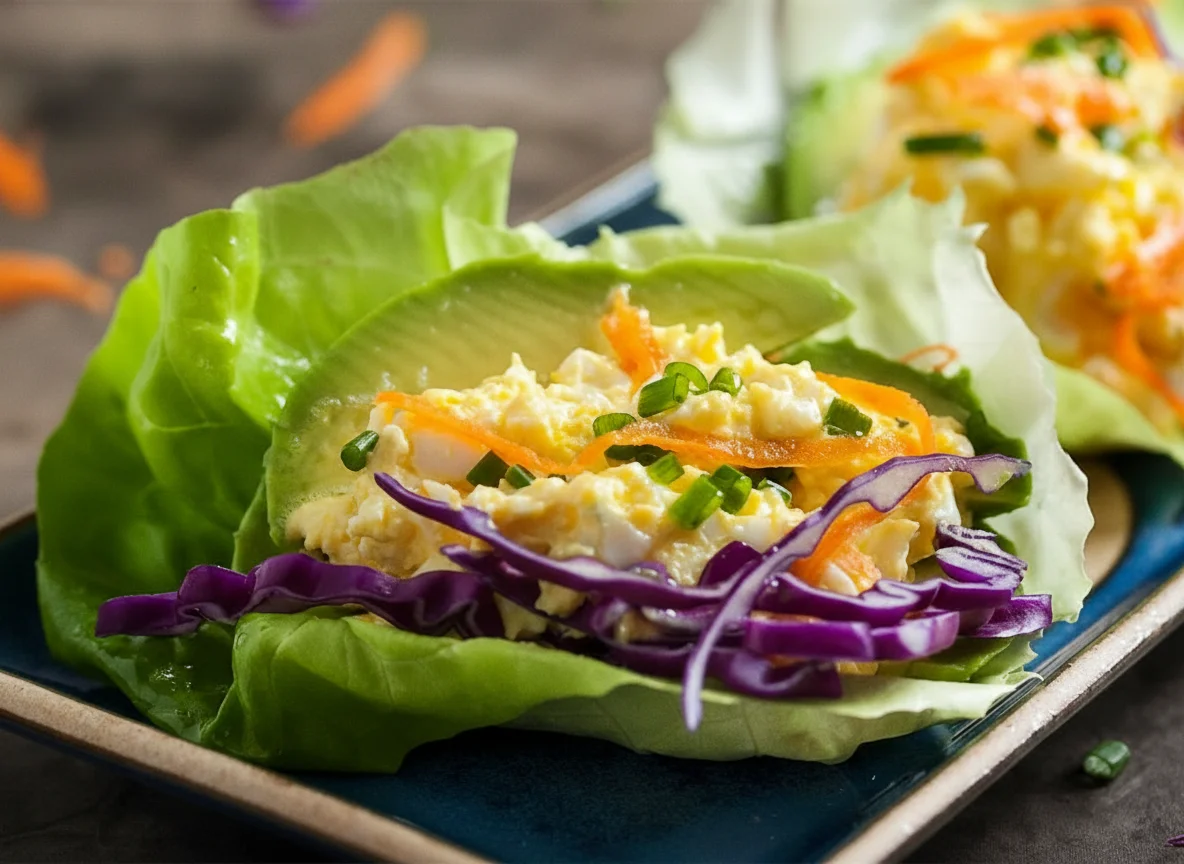 Avocado Egg Salad Lettuce Wraps