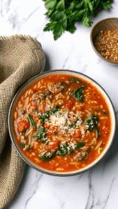 Italian Sausage Orzo Soup