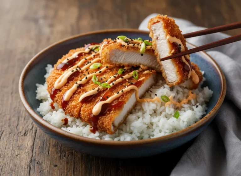 Japanese Katsu Bowls with Tonkatsu Sauce