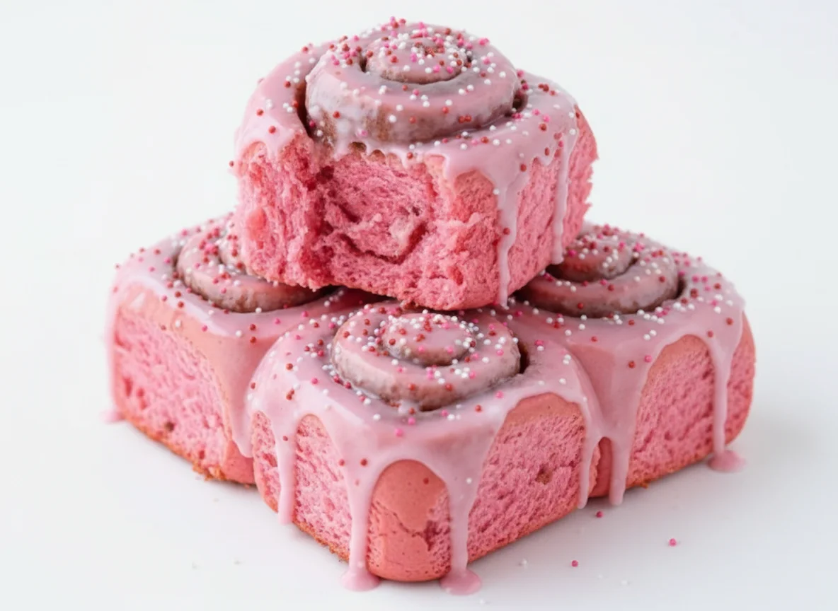 Pink Velvet Cinnamon Rolls