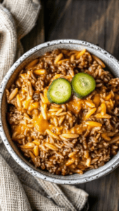 One-Pot Cheeseburger Orzo Skillet