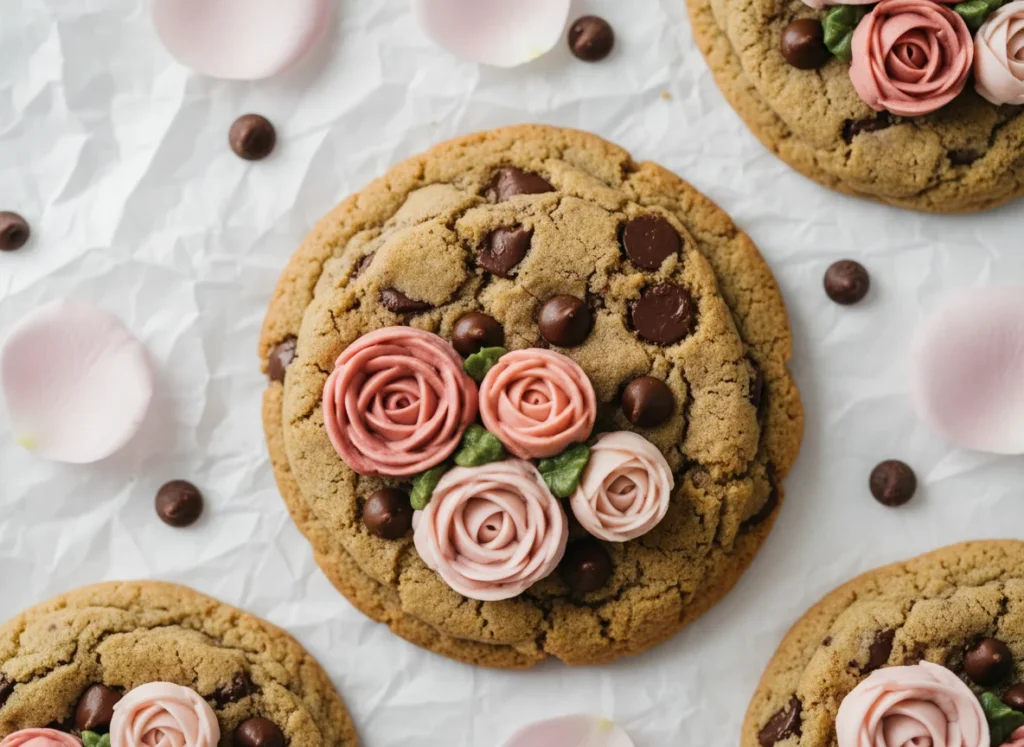 Rose Chocolate Chip Cookies