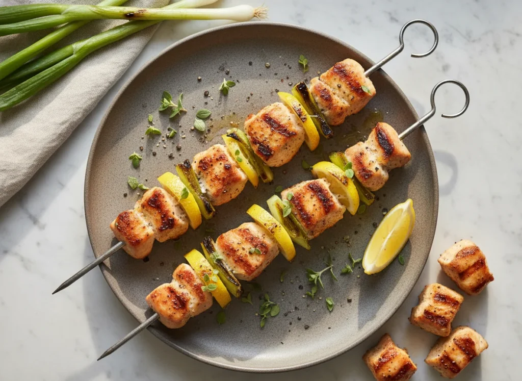 Grilled Lemon Chicken Skewers