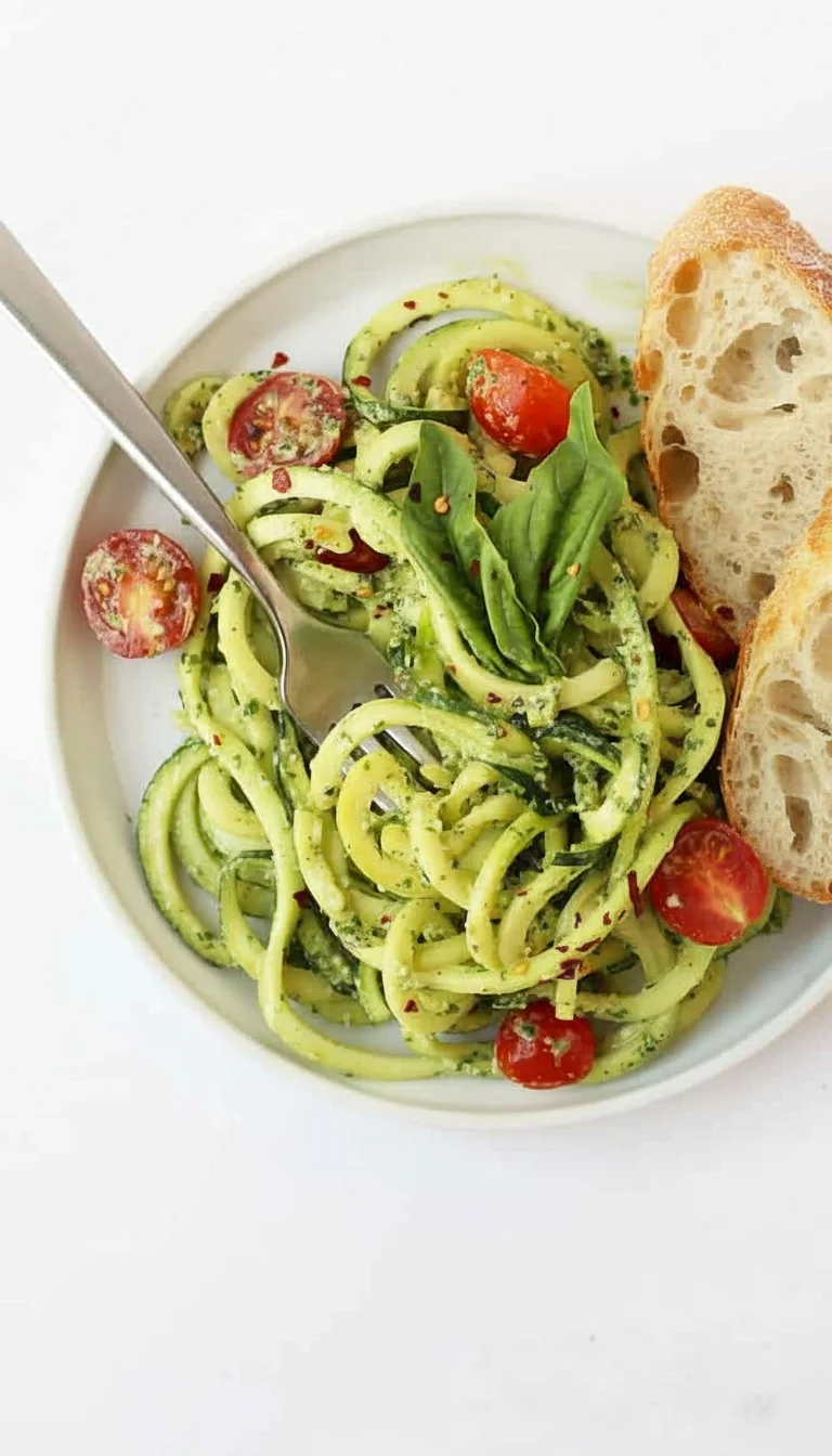 Vegetarian zucchini noodle pesto: 7 Delicious Secrets for the Ultimate Healthy Meal - Image 1